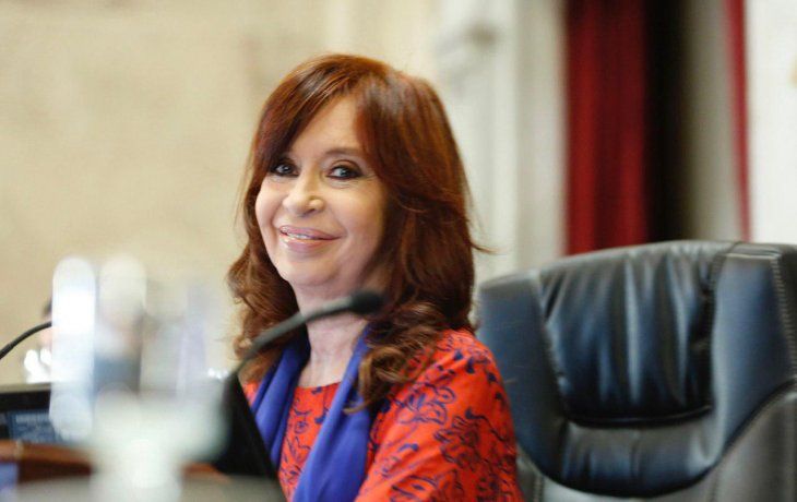 La Vicepresidenta, Cristina Fernández de Kirchner, saludó a los periodistas en su día.&nbsp;
