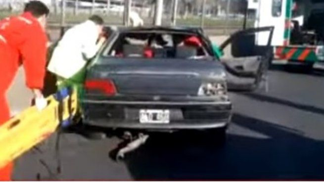 Un accidente en plena autopista Illia provocó que una persona resulte herida