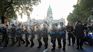 Federal Police officers form a cordon in front of Congress during the debate on the Bases law. Federal Police officers form a cordon in front of Congress during the debate on the Bases law.