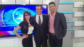 Melisa Zurita y sus compañetros de Canal 26.