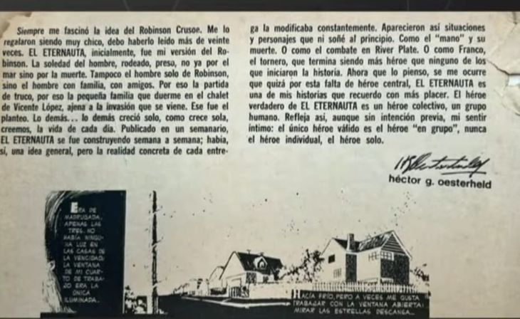 El prólogo de Oesterheld de la edición de 1975 de El prólogo de Oesterheld de la edición de 1975 de
