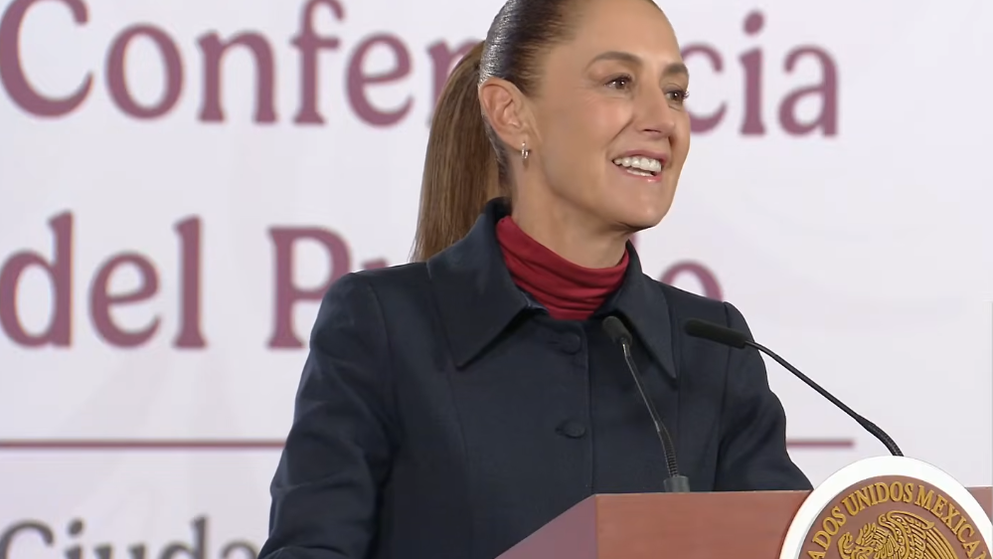 Claudia Sheinbaum en la Mañanera del Pueblo de este martes.