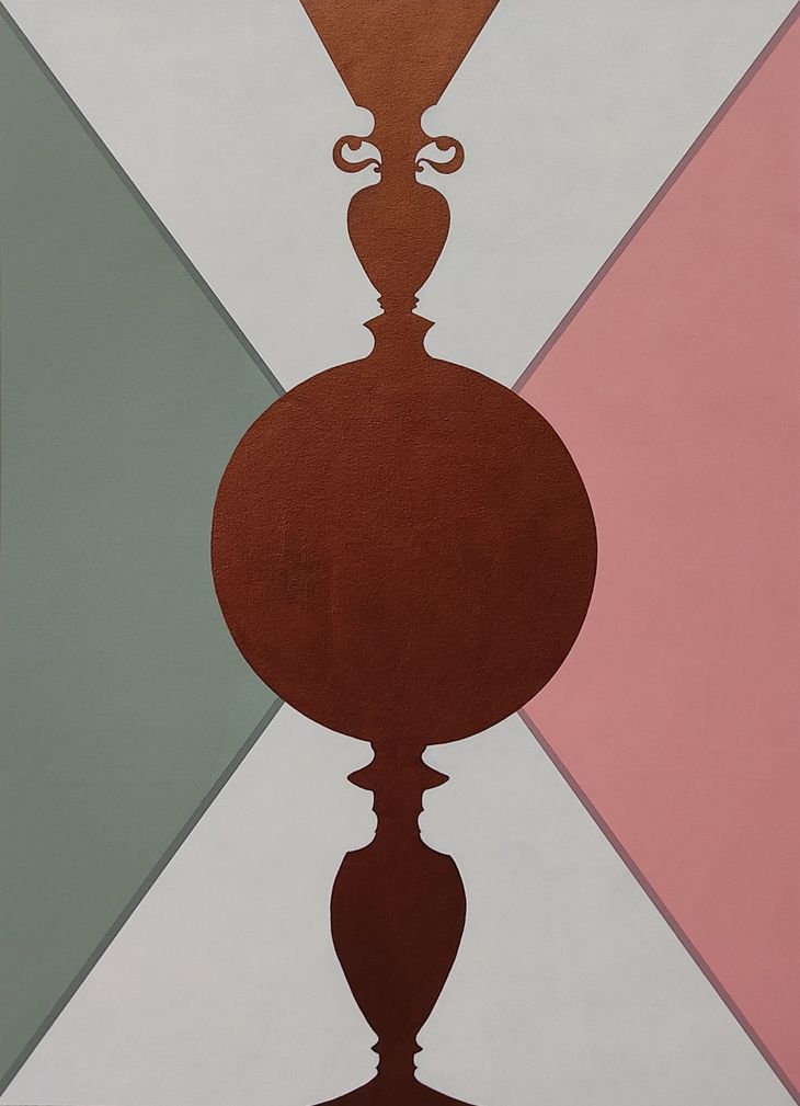 La sujeción . Acrilico sobre lienzo . 66x48 cm . 2023 La sujeción . Acrilico sobre lienzo . 66x48 cm . 2023