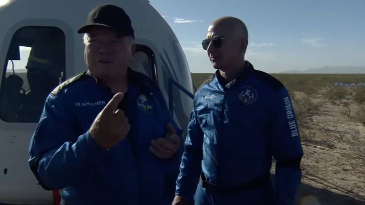 William Shatner, Captain Kirk in “Star Trek”, went into space with Blue Origin