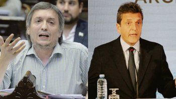Máximo Kirchner y Sergio Massa.