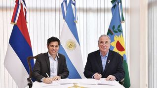 Axel Kicillof y Hugo Passalacqua, juntos en Misiones.