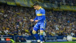 Gol. Martín Payero abrió el marcador en el triunfo de Boca ante Belgrano.