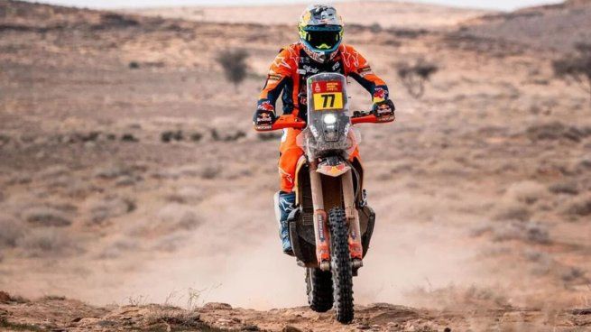 Luciano Benavides, en acción en el Rally Dakar