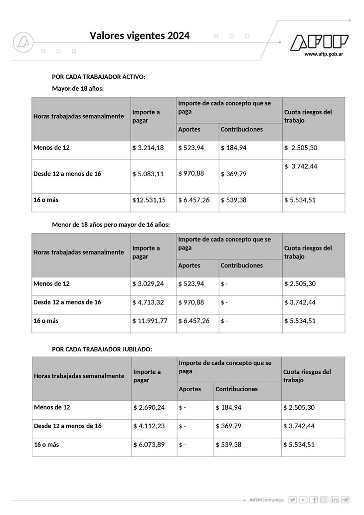 Afip Cu Nto Se Paga De Aportes Por Las Empleadas Dom Sticas En Marzo La Voz De Cataratas