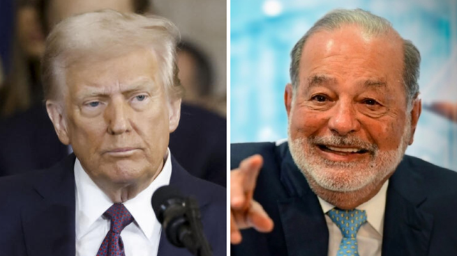 Las diferencias entre las fortunas de Donald Trump y Carlos Slim Helú.