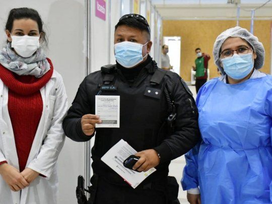 Agente de seguridad porteño recibió su vacuna&nbsp;