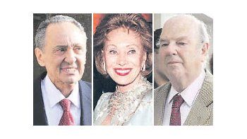 Héctor Magnetto, Ernestina de Noble y Bartolomé Mitre