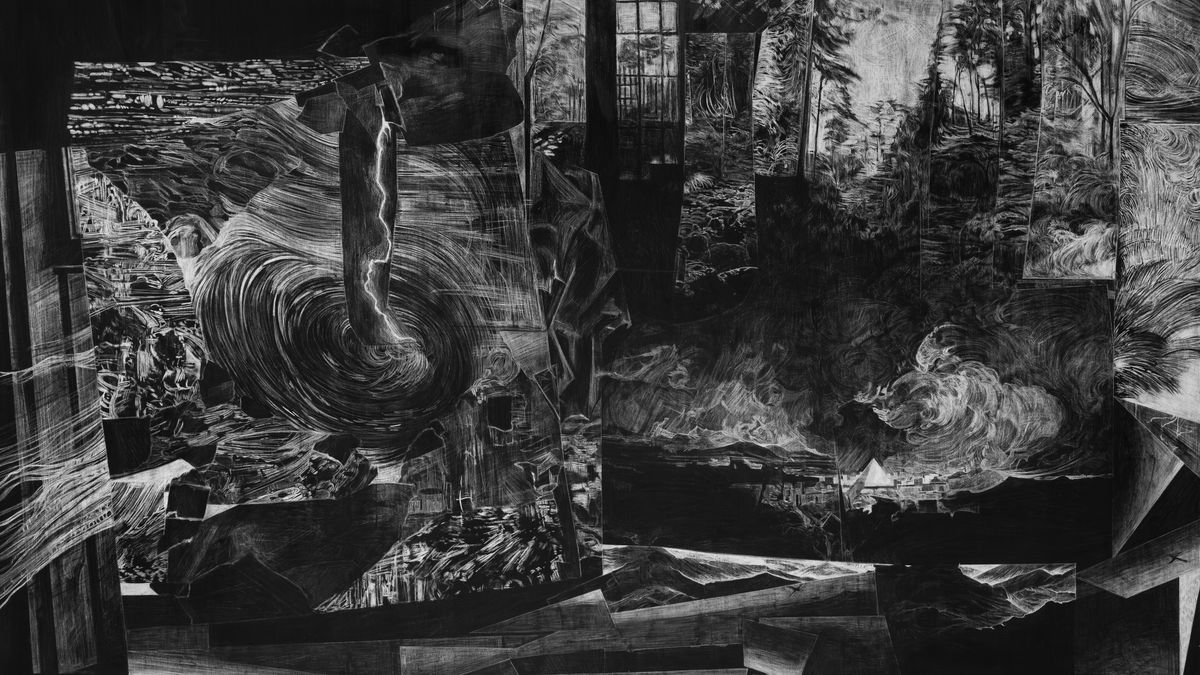 New “low flight” towards the center of the drawing