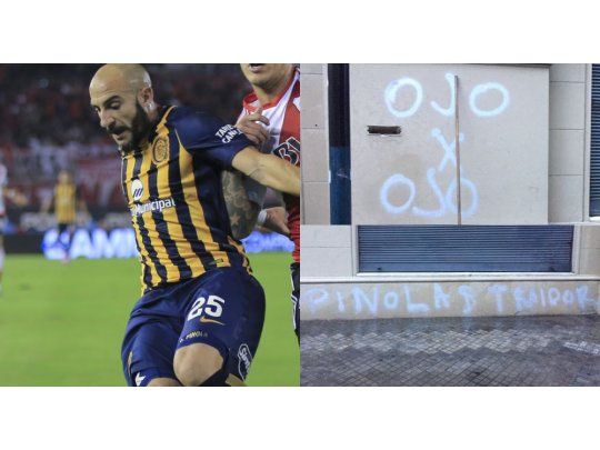 Pinola decidió irse a River y aparecieron pintadas en el colegio de sus hijos.