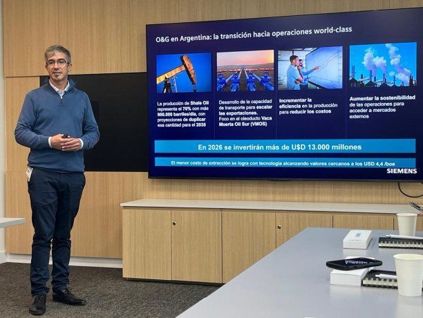 Gonzalo Josa Scorza y el equipo de Siemens Argentina presentaorn en sus oficinas de Olivos soluciones de electrificación, automatización y digitalización orientadas a mejorar la eficiencia de la industria energética. Gonzalo Josa Scorza y el equipo de Siemens Argentina presentaorn en sus oficinas de Olivos soluciones de electrificación, automatización y digitalización orientadas a mejorar la eficiencia de la industria energética.