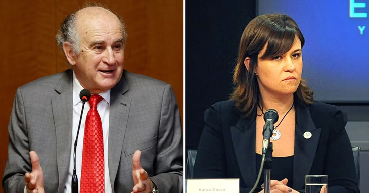 Oscar Parrilli y Katya Daura.