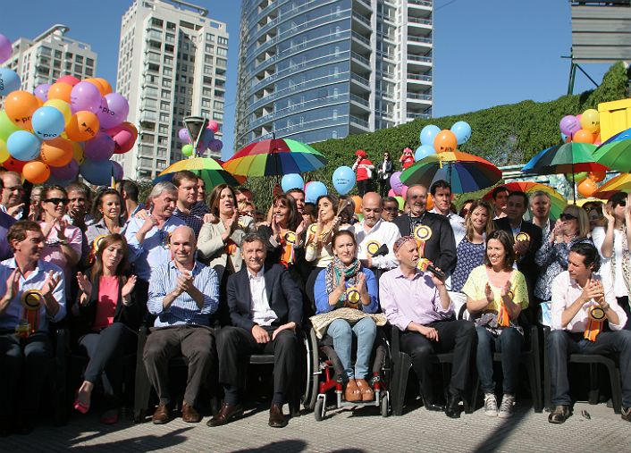 Los candidatos del PRO en el cierre de campaña (Foto: Mario Mosca)