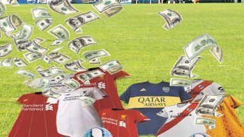 Entre River y Boca cobran la quinta parte de lo que percibe Liverpool por sponsoreo de indumentaria