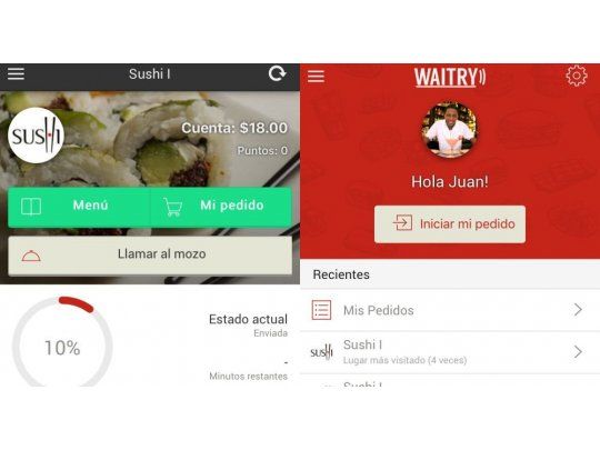 La aplicación permite a los clientes hacer todo el proceso de pedido desde el celular en tiempo real