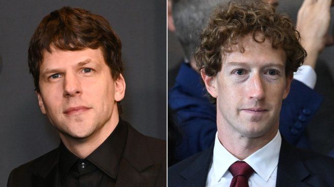 Jesse Eisenberg y Mark Zuckerberg.