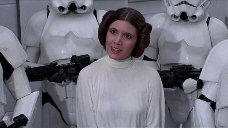 Carrie Fisher in The Rise of Skywalker. Carrie Fisher in The Rise of Skywalker.