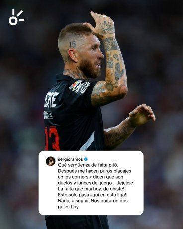 El posteo de Sergio Ramos en su cuenta personal de X criticando la labor del silbante Luis Enrique Santander. El posteo de Sergio Ramos en su cuenta personal de X criticando la labor del silbante Luis Enrique Santander.
