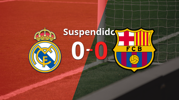Se ha suspendido el partido entre Real Madrid y Barcelona