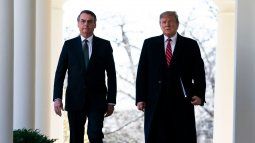 Donald Trump y Jair Bolsonaro en la Casa Blanca.
