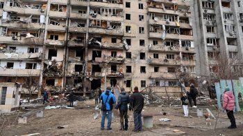 Un edificio destruido en Ucrania tras la invasión rusa&nbsp;