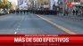 Según C5N, se registraron más de 500 efectivos en Puente Pueyrredón.