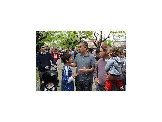 Macri visitó la ciudad de Bragado.