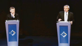 Dúo. Mauricio Macri y Alberto Fernández: como en la urnas, volvieron a polarizar al extremo el último debate presidencial. El Presidente llegó a hablar de un nuevo cruce antes del balotaje.&nbsp;
