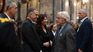 El saludo entre Orsi y Lacalle Herrera durante el funeral e José Mujica.