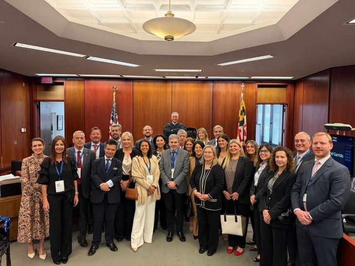 La delegación de jueces argentinos que viajó a los EEUU. La delegación de jueces argentinos que viajó a los EEUU.