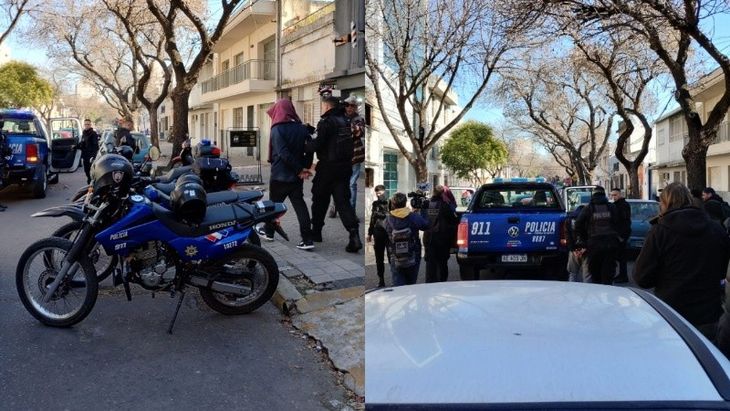 El operativo policial en Ríobamba al 1000. Foto: Rosario 3. El operativo policial en Ríobamba al 1000. Foto: Rosario 3.