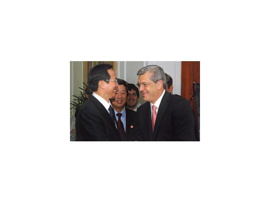 El ministro de Agricultura, Julián Domínguez, se reunió con su par de China, Han Changfu.