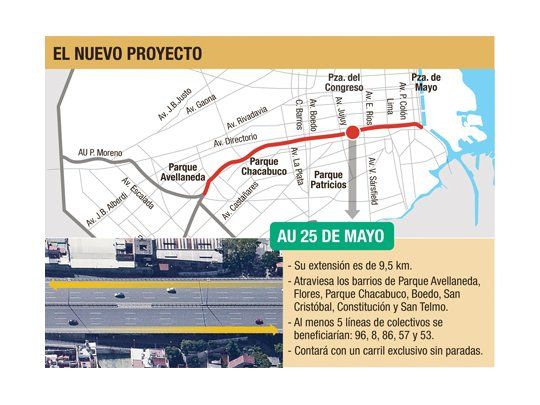 Evalúan para 2014 nuevo Metrobús en la AU 25 de Mayo