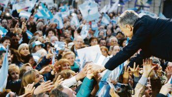 Campaña. La Marcha del Sí se puede, que encabeza Mauricio Macri, llegó ayer a la ciudad bonaerense de Pergamino.&nbsp;