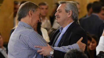 Alberto Fernández y Juan Schiaretti, gobernador de Córdoba.