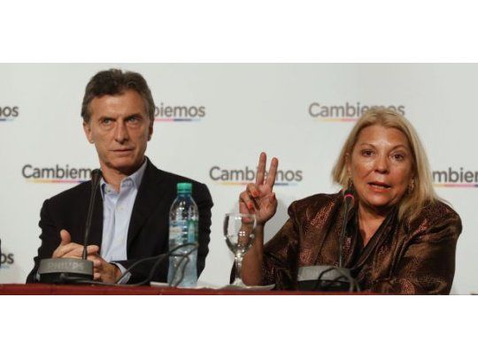 Macri y Carrió durante la campaña de 2015.