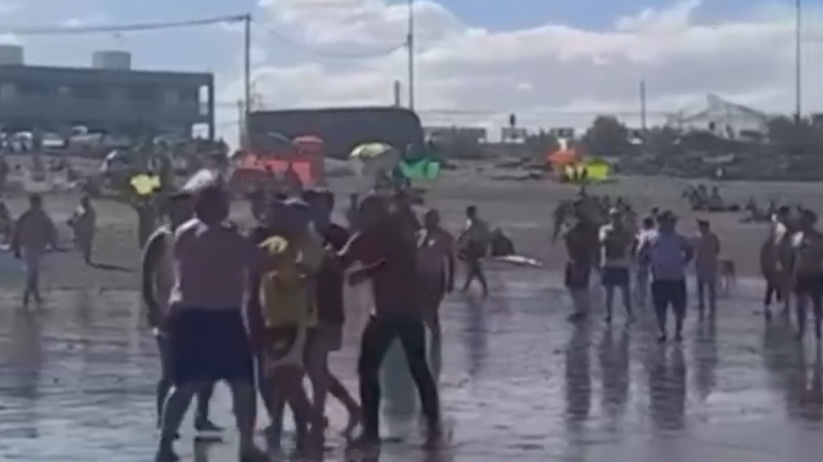 Fight on Playa Unión de Chubut: a man defied the orders of the lifeguards and ended up beating