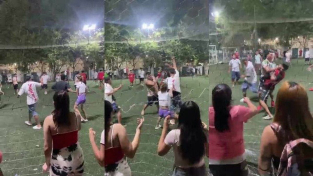 Terror in Rosario: a man wanted to stop a fight at a soccer game by shooting