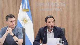Maximiliano Ferraro y Juan Marino, autoridades de la comisión $LIBRA en Diputados. Maximiliano Ferraro y Juan Marino, autoridades de la comisión $LIBRA en Diputados.