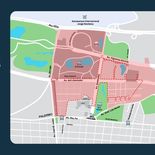 El plano con los cortes de tránsito por la presentación de Colapinto en la Ciudad, este domingo. El plano con los cortes de tránsito por la presentación de Colapinto en la Ciudad, este domingo.