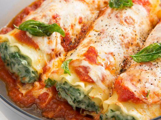 Receta para el dommingo: canelones rellenos de ricota y espinaca