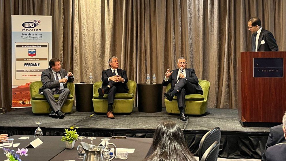 IAPG Houston. Alberto Wereltineck, Rolando Figueroa y Horacio Marín expusieron ante más de 150 empresarios argentinos y extranjeros.&nbsp;