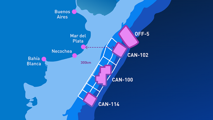 YPF posee el bloque offshore OFF-5 en Cuenca Punta del Este, en Uruguay. YPF posee el bloque offshore OFF-5 en Cuenca Punta del Este, en Uruguay.