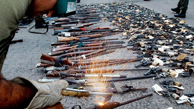 9 de julio, Día Internacional de la Destrucción de Armas de Fuego.