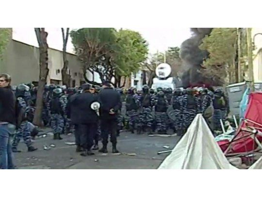 Para el fiscal, la represión fue porque existía una usurpación ilegal