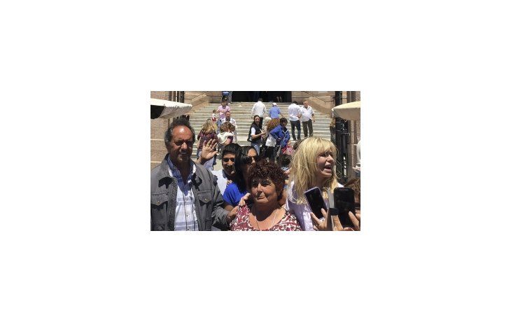 Daniel Scioli estuvo en la Basílica de Luján.